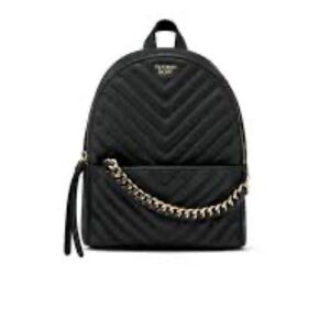 Victoria’s Secret Black Quilted Women's Backpack. Very cute!! In great shape!